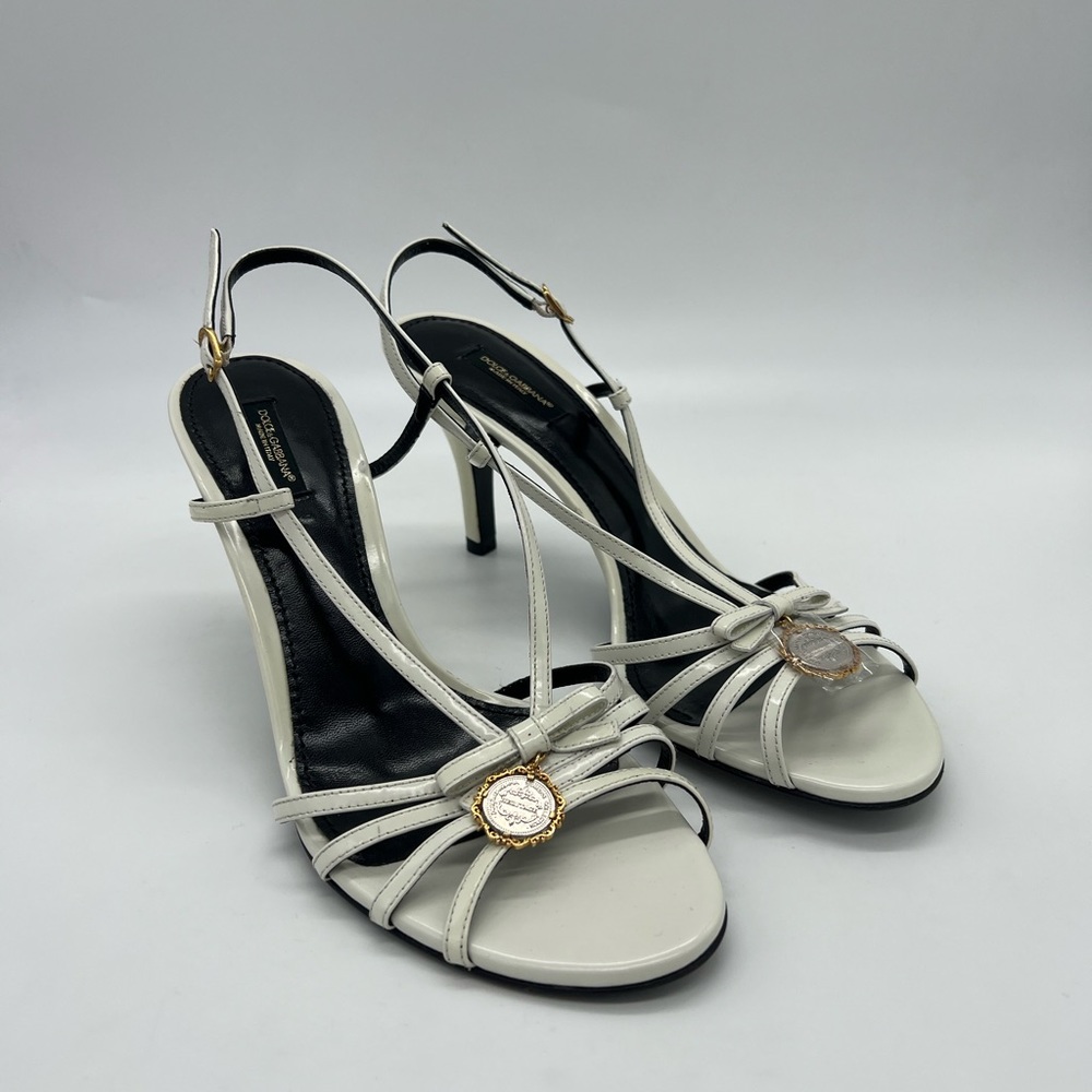 dolce & gabbana white heels